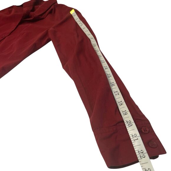 Casual Corner Red Cotton Button Down Shirt Women’s 4 Long Sleeve Vintage Y2K - Picture 6 of 11